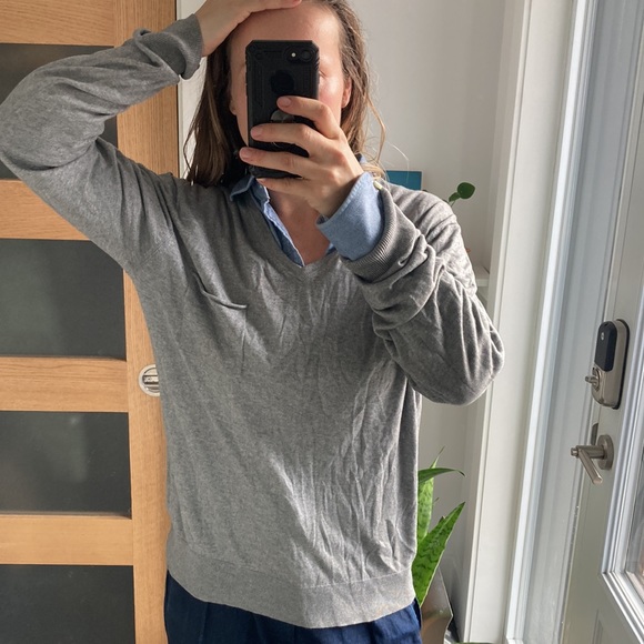 ZADIG & VOLTAIRE grey silk cashmere sweater size medium - Picture 10 of 11